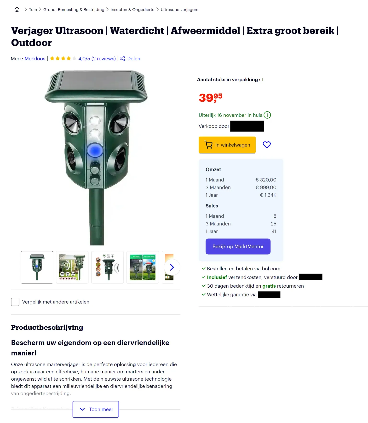 Een ultrasone verjager met een slechte titel